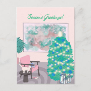 Winter Seasons Greetings Holiday Postcard