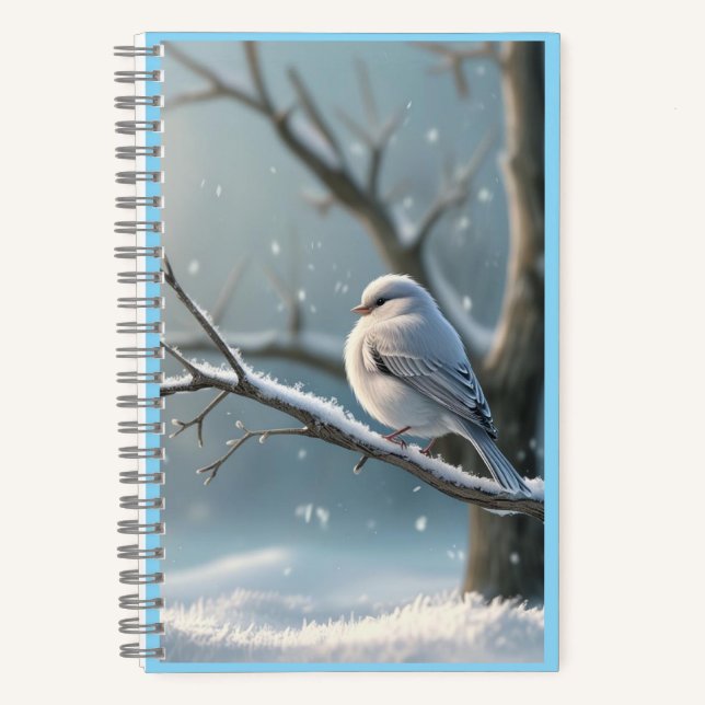 winter Serenity Bird Notebook (Front)