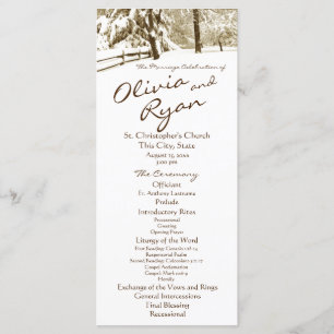 Winter Serenity Country Wedding Program