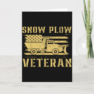 Winter Service Snow Plough Veteran Retired Funny S Card