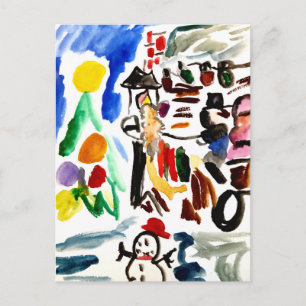 Winter set postcard