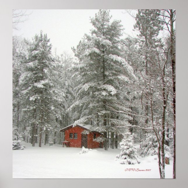 Winter Shed Snow Storm Poster (Front)