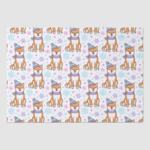 Winter Shiba Inu Christmas Tissue Paper