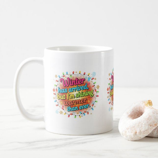Winter Shine – Warm & Bright Holidays Coffee Mug (With Donut)