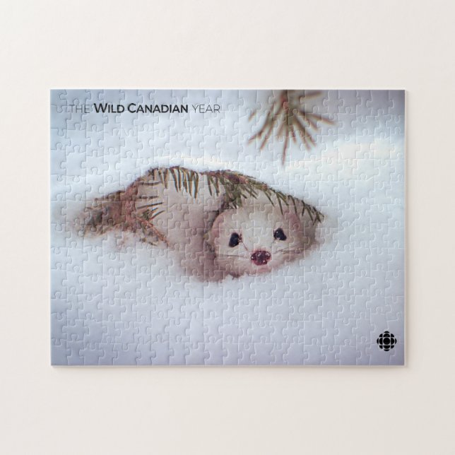 Winter - Short-Tailed Weasel Jigsaw Puzzle (Horizontal)