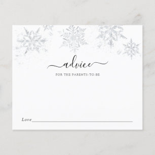 Winter Silver Snowflake Advice for Parents-to-Be