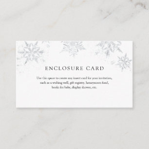 Winter Silver Snowflake Enclosure Card
