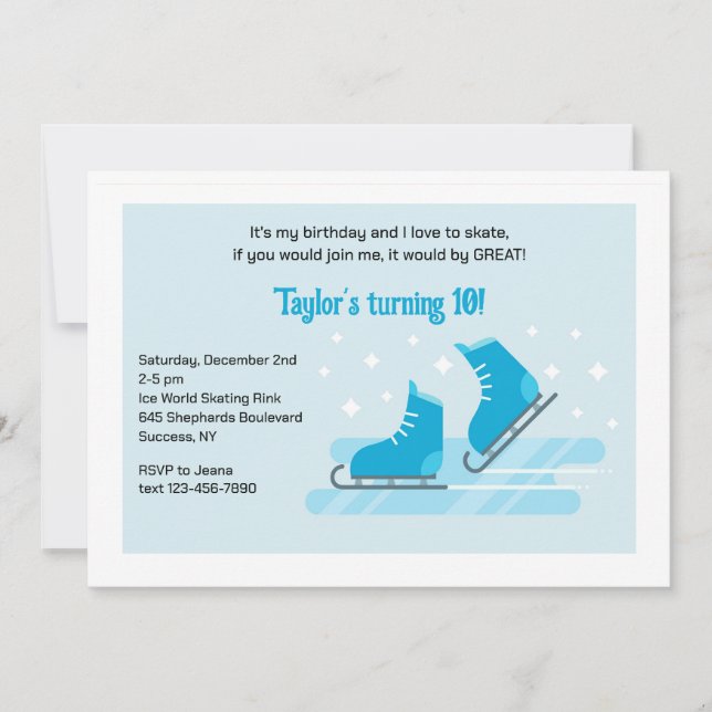 Winter Skating Party Invitation (Front)