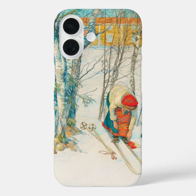 Winter Ski by Carl Larsson Case-Mate iPhone Case (Back)
