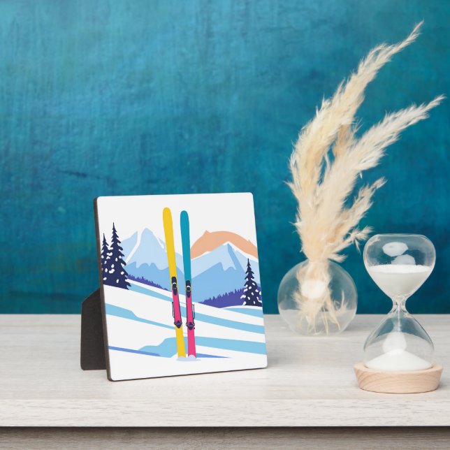 Winter Ski Mountain Plaque (Insitu)