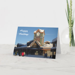 Winter Ski Village Holiday Card