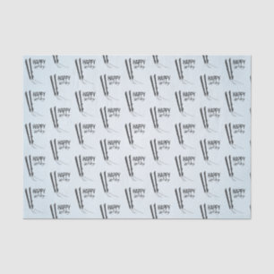 Winter Skiing Happy Holidays Tissue Paper
