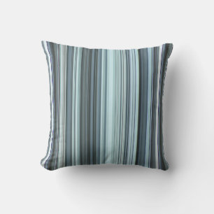 Winter Sky Aqua Blue Stripe Cushion