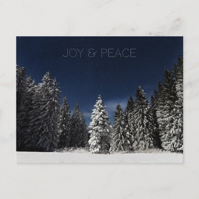 Winter Sky custom text postcard (Front)