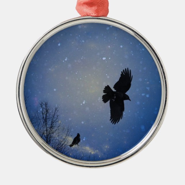 Winter Sky Metal Ornament (Front)