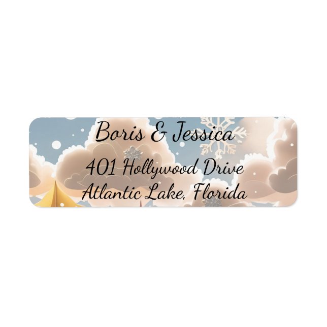 Winter Sky Return Address Label (Front)