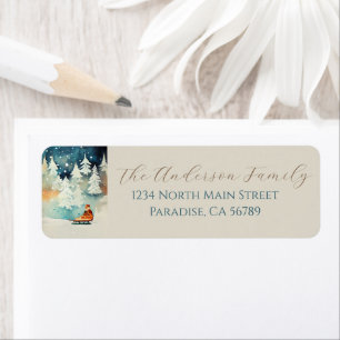 Winter Sled Return Address labels