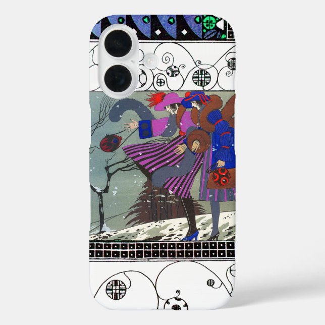 WINTER SNOW AND SWIRLS / FASHION COSTUME DESIGNER Case-Mate iPhone CASE (Back)