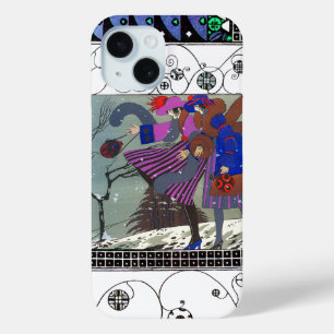 WINTER SNOW AND SWIRLS / FASHION COSTUME DESIGNER iPhone 15 CASE