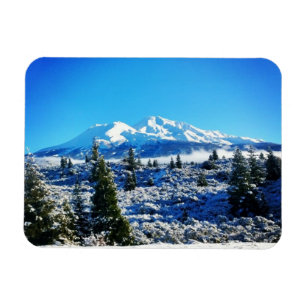 Winter Snow at Mount Shasta, CA Magnet