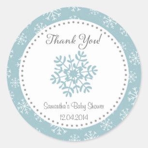 Winter Snow Baby Shower Sticker