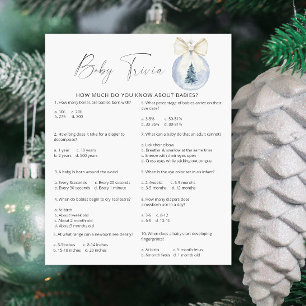 Winter Snow Baby Trivia   Baby Shower Game