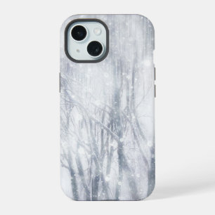 Winter Snow Background iPhone 15 Case