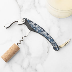 Winter Snow Blue Camouflage, Military, Army Corkscrew