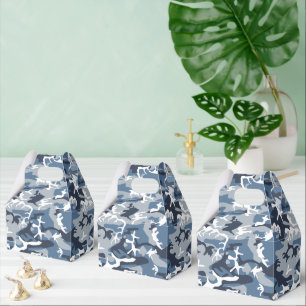 Winter Snow Blue Camouflage, Military, Army Favour Box