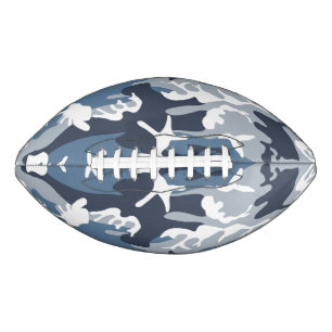 Winter Snow Blue Camouflage, Military, Army Football