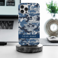 Winter Snow Blue Camouflage Your name Personalise