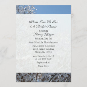 Winter Snow Bridal Shower Invitations