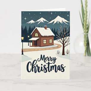 Winter Snow Christmas Home Card