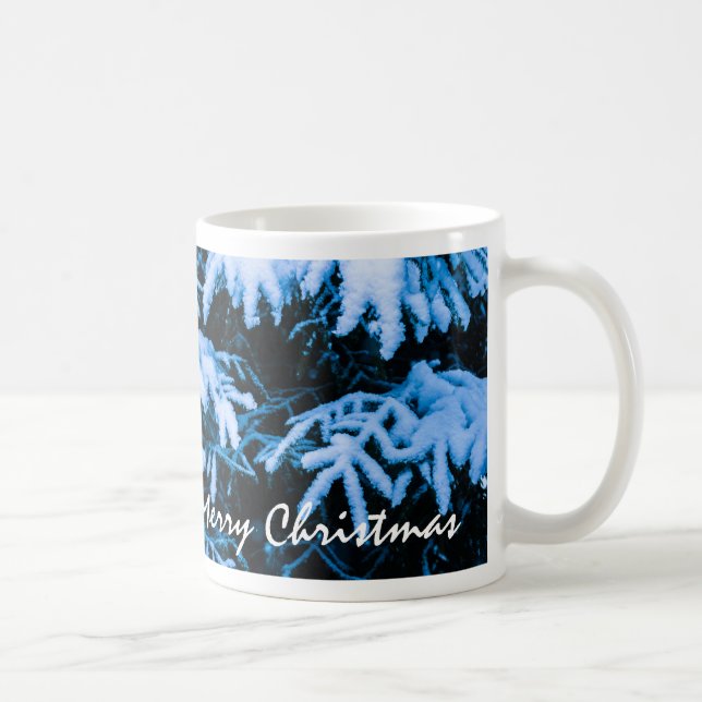 Winter Snow Christmas Tree Coffee Mug (Right)