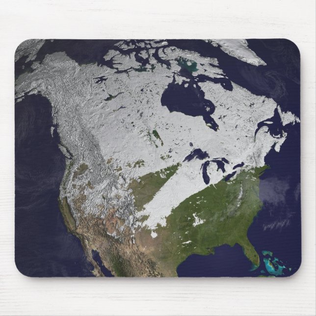 Winter Snow Cover in the Northern Hemisphere Mouse Pad (Front)
