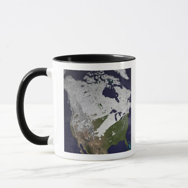 Winter Snow Cover in the Northern Hemisphere Mug (Left)