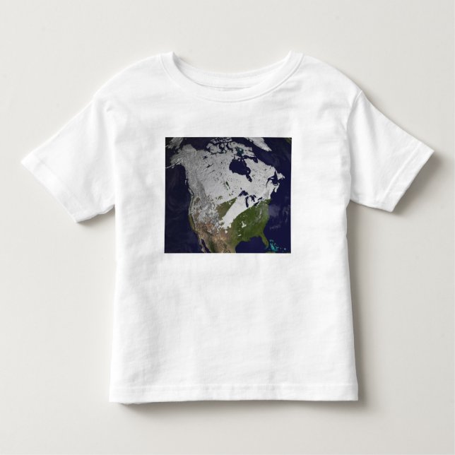Winter Snow Cover in the Northern Hemisphere Toddler T-Shirt (Front)