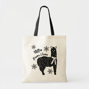 Winter Snow Dama Llama Tote Bag
