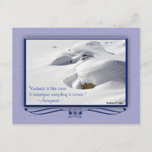 Winter Snow Drifts Over Rocks Photo Custom Postcard