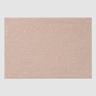 Winter Snow Flakes on Brown Tissue Paper