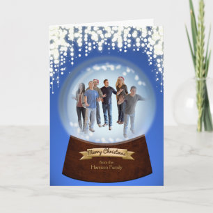 Winter Snow Glass Holiday Photo Card