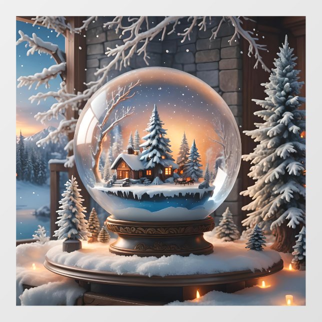 Winter Snow Globe Window Cling (Sheet)