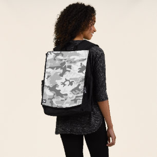 Winter Snow Grey Camouflage, Military, Army Backpack