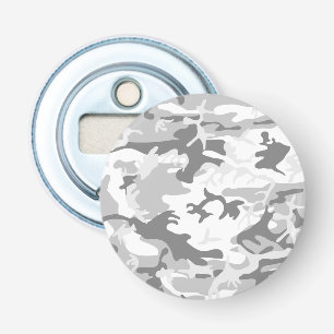 Winter Snow Grey Camouflage, Military, Army Bottle Opener
