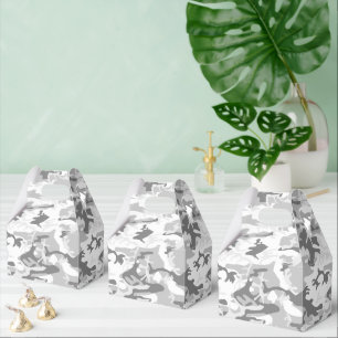 Winter Snow Grey Camouflage, Military, Army Favour Box