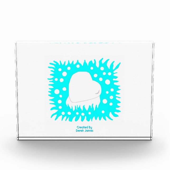Winter Snow Heart Horizontal Photo Block (Front)