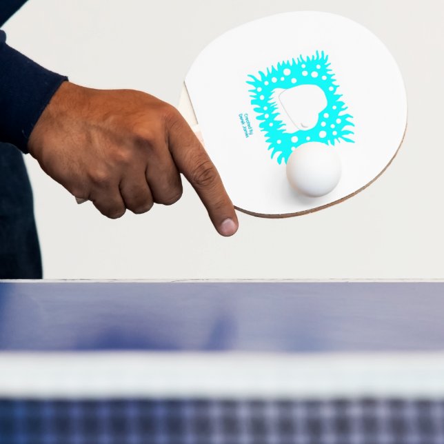 Winter Snow Heart Ping Pong Paddle (Insitu)
