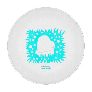 Winter Snow Heart Round Cutting Board 30.4 cm