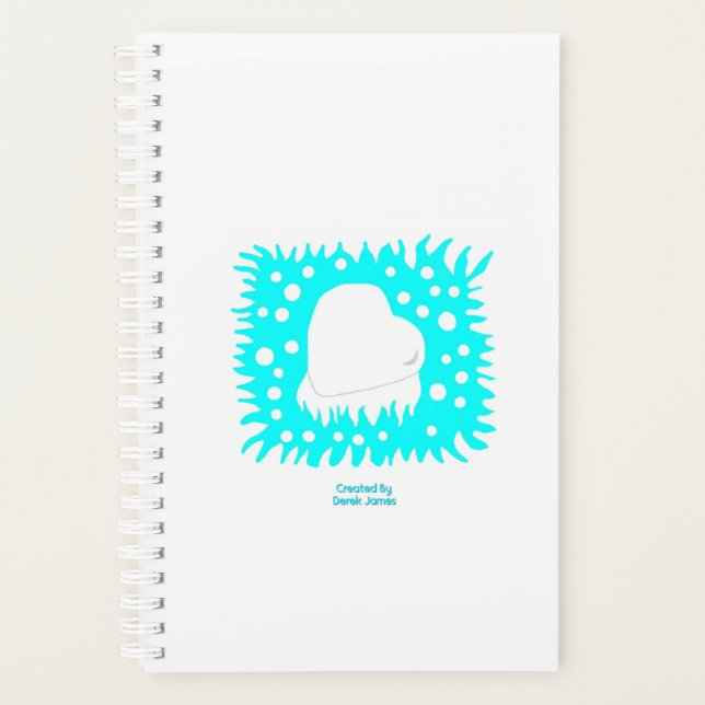 Winter Snow Heart Small Planner (Front)