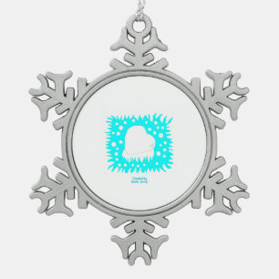 Winter Snow Heart Snowflake Ornament